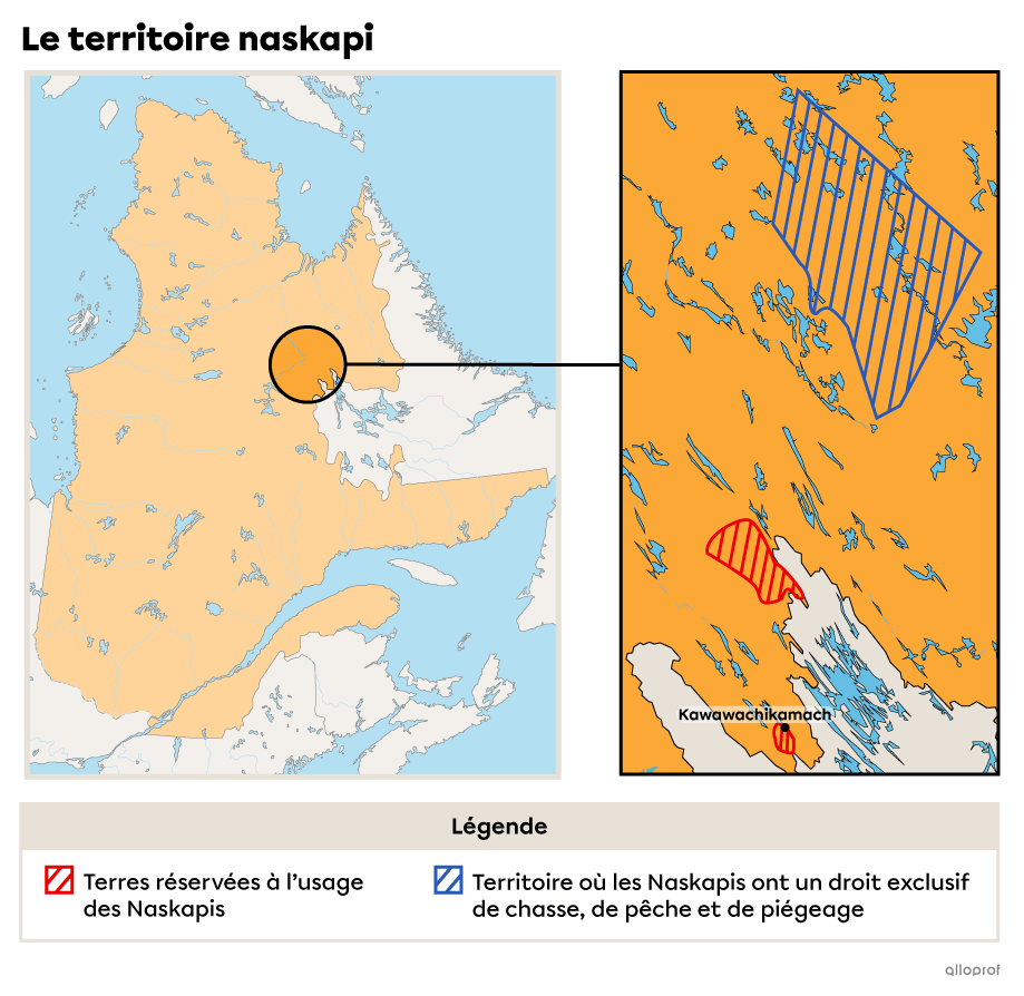 Le territoire naskapi.