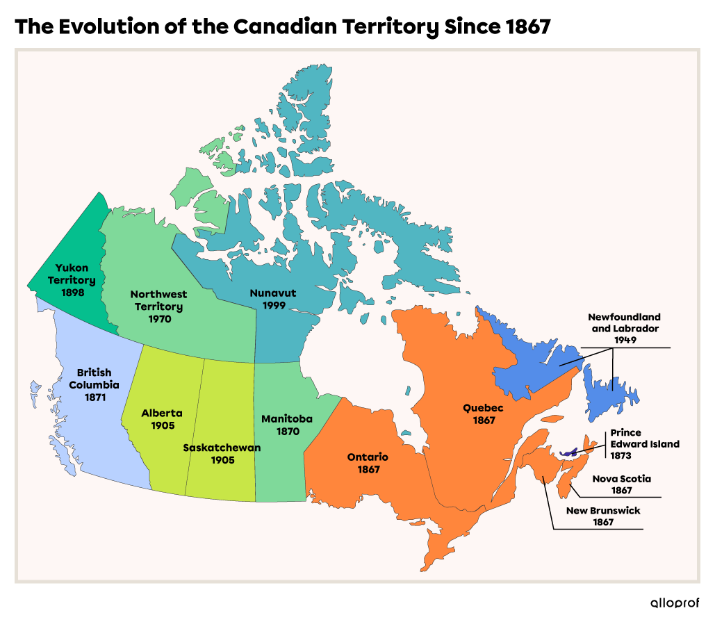 The Evolution of the Canadian Territory Since 1867.