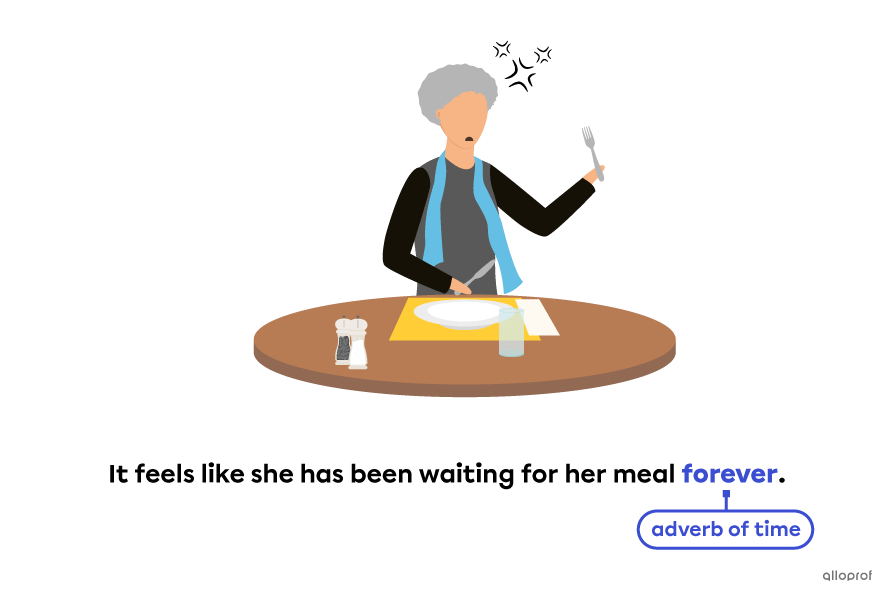 Woman impatient for her meal.