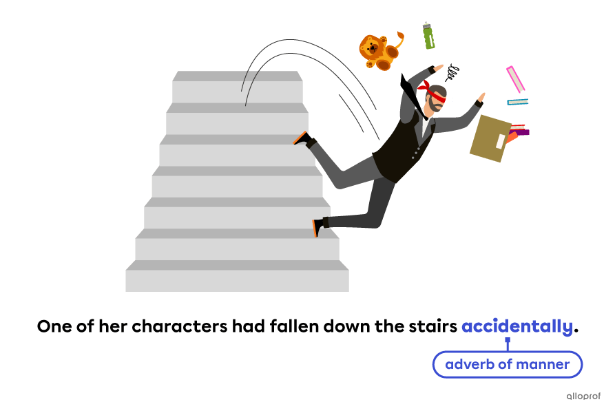 Man falling down the stairs.