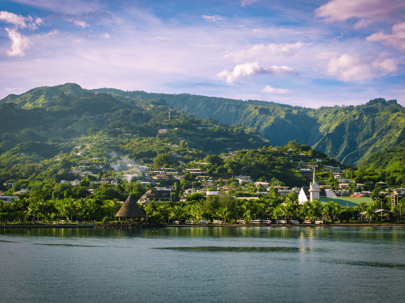 La ville de Papeete, capitale de Tahiti. 