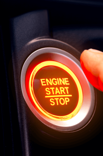 A car starter button.