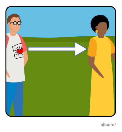 Woman leaving a man.
