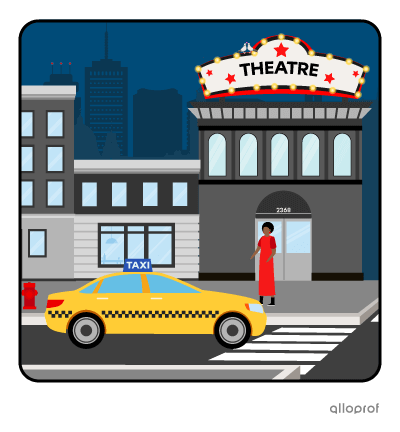Woman hailing a taxi.