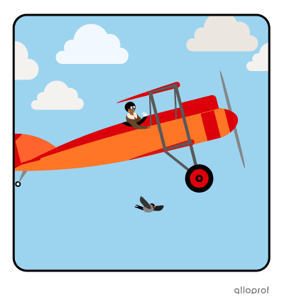 Aircraft flying in the sky.