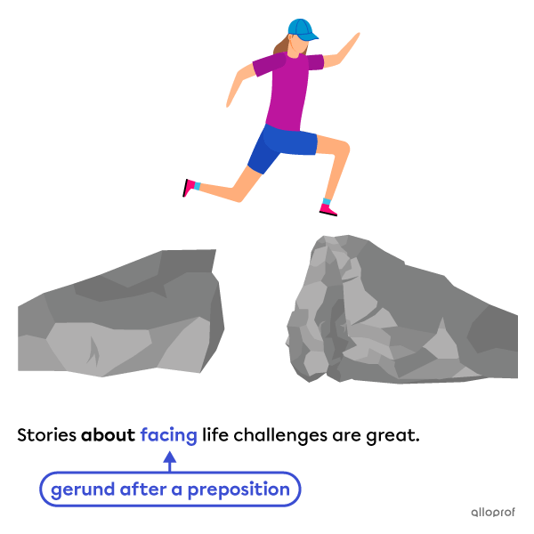 Someone jumping over a gap representing life challenges.