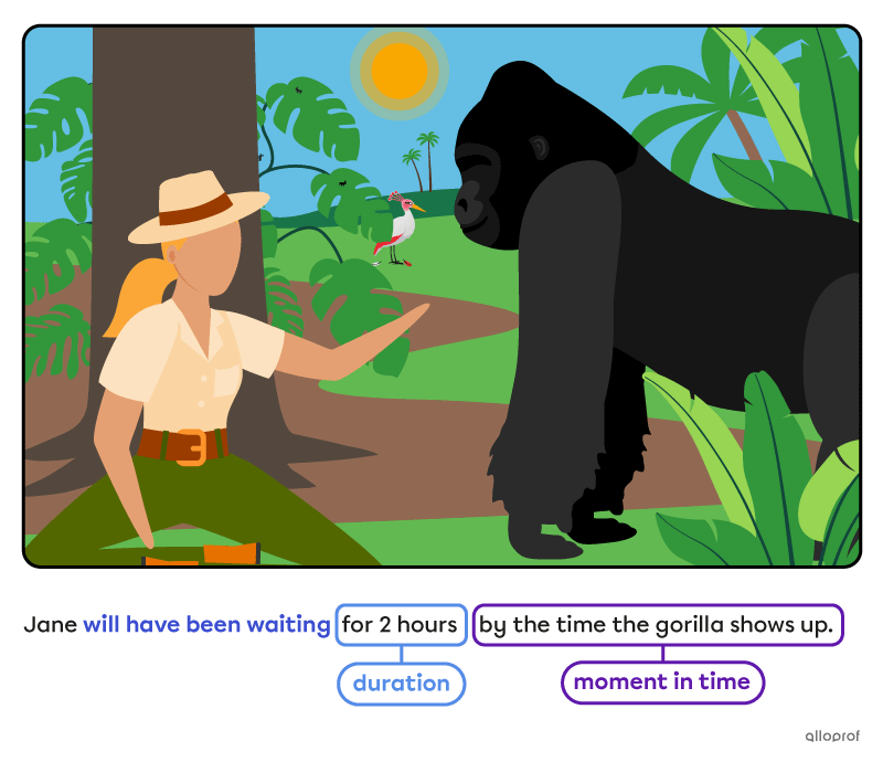 Woman waiting for 2 hours for gorillas to show up.