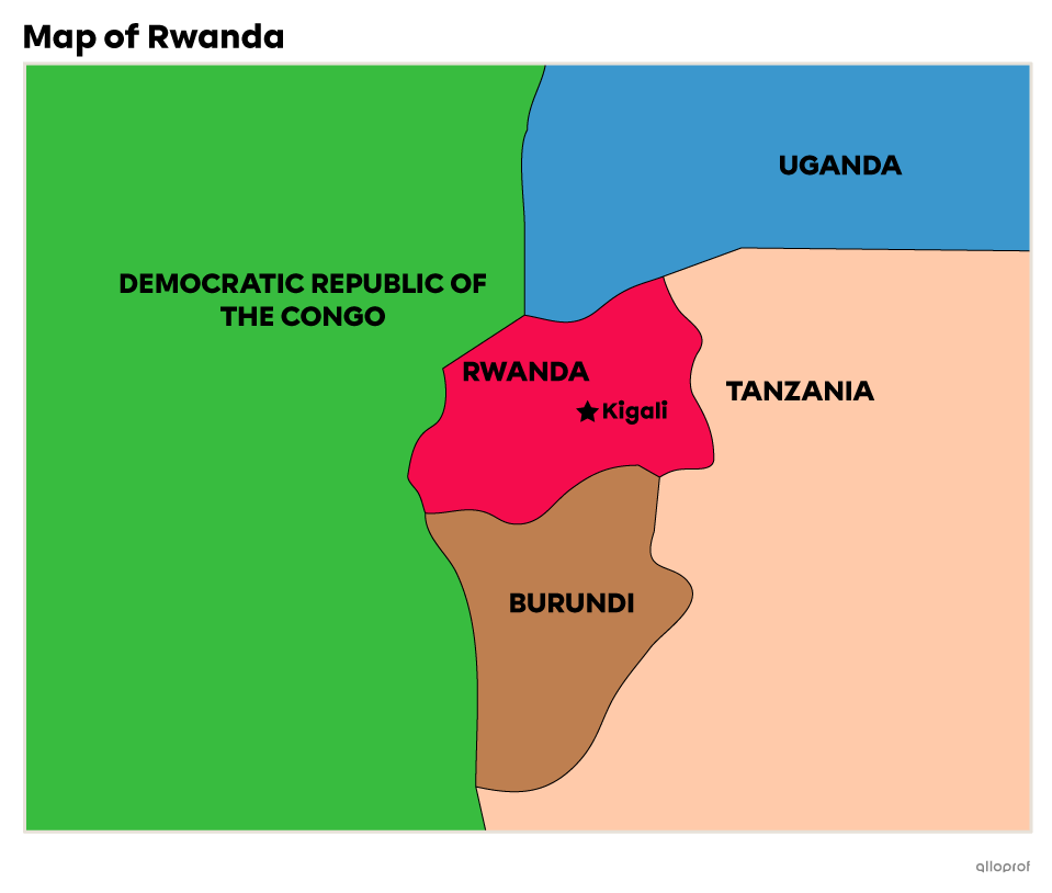 Map of Rwanda.