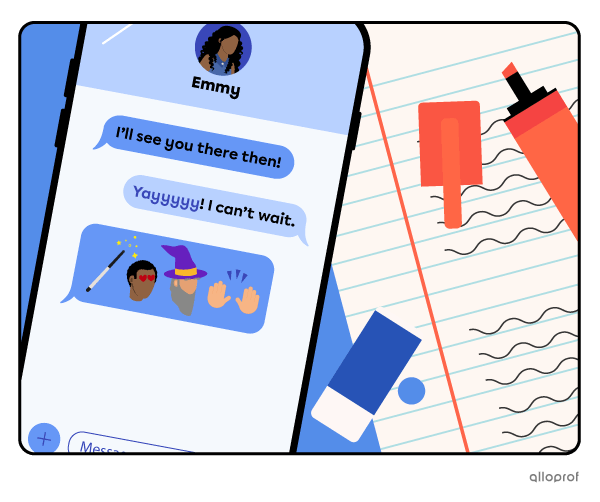 Text messages between a magician and his assistant.
