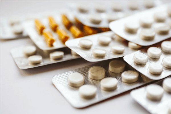 Medication tablets.