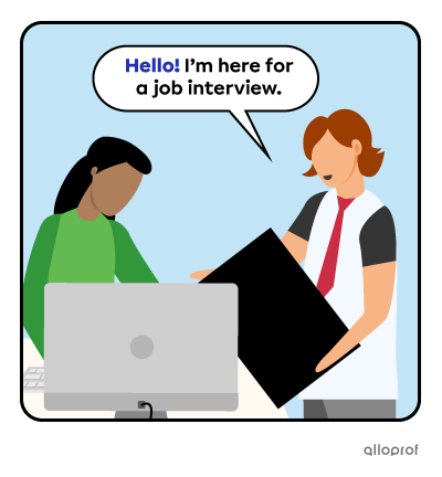 Someone coming in for a job interview.