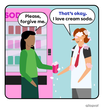 A coworker accepting an apology.