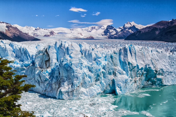 Vue du glacier Perito Moreno dans le Parc national de Los Glaciares.