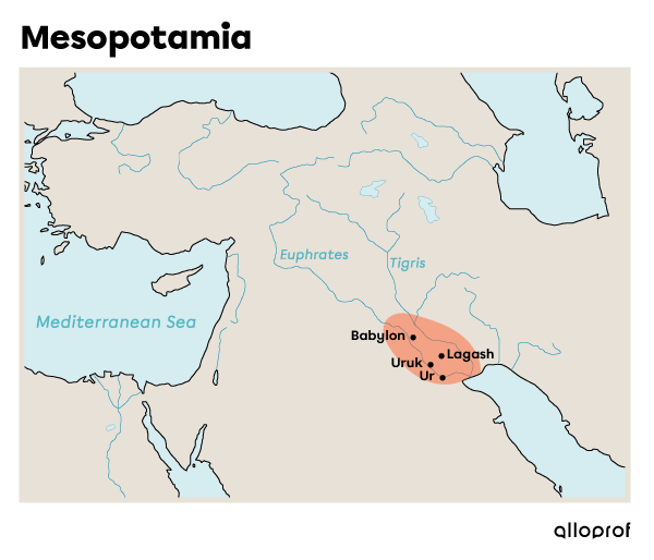 Map of the Fertile crescent