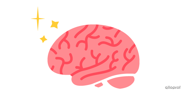 Pictogramme représentant un cerveau qui réfléchit.