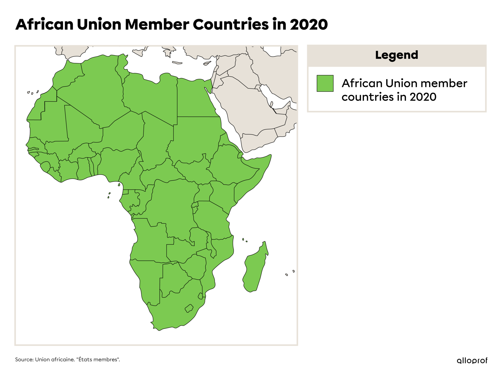 African Union member countries in 2020.