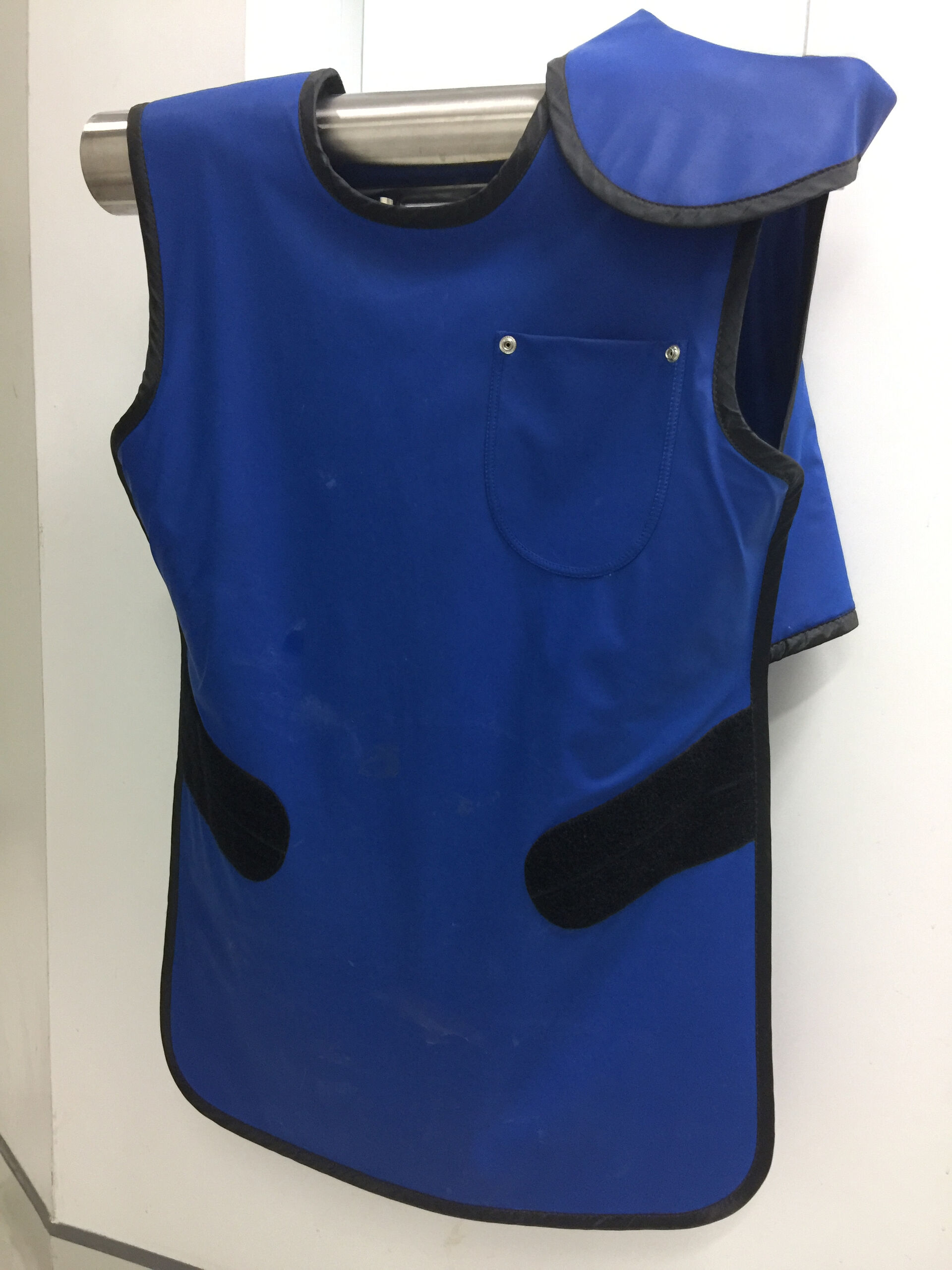 X-ray protective apron with lead foil.
