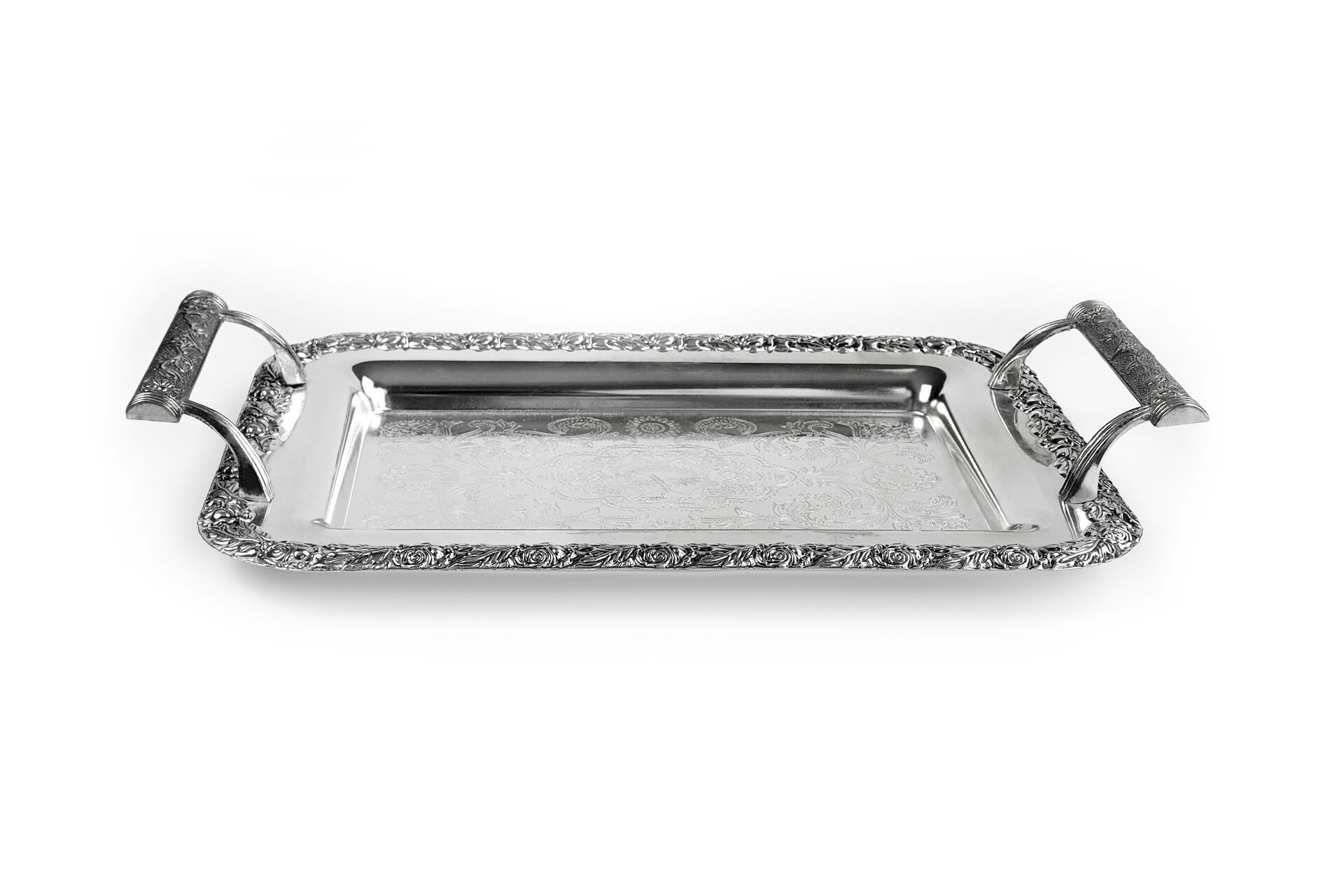 Silver trays are made with silver