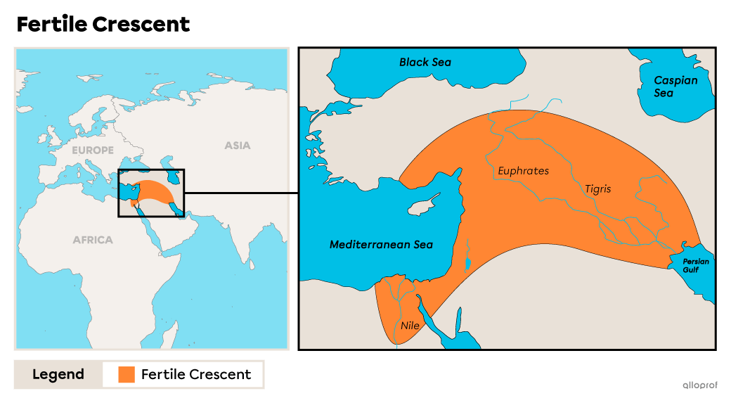 Map of the Fertile Crescent.