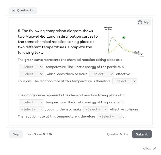 Screenshot of an exercise.