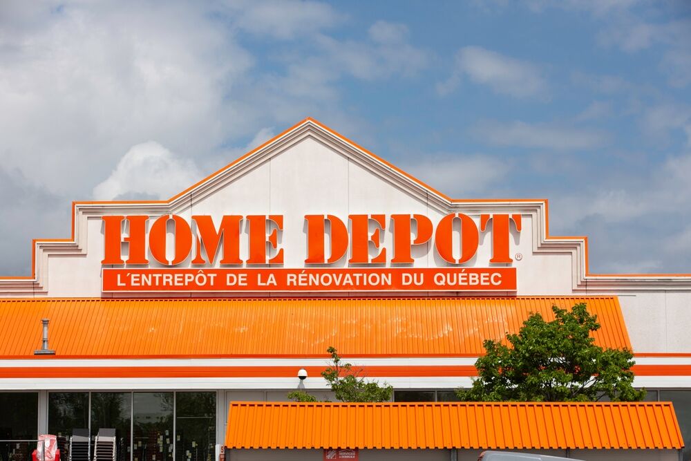 Façade du magasin de rénovation Home Depot.