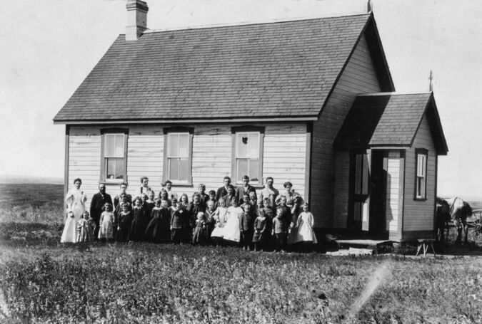 A school in Manitoba in 1896.