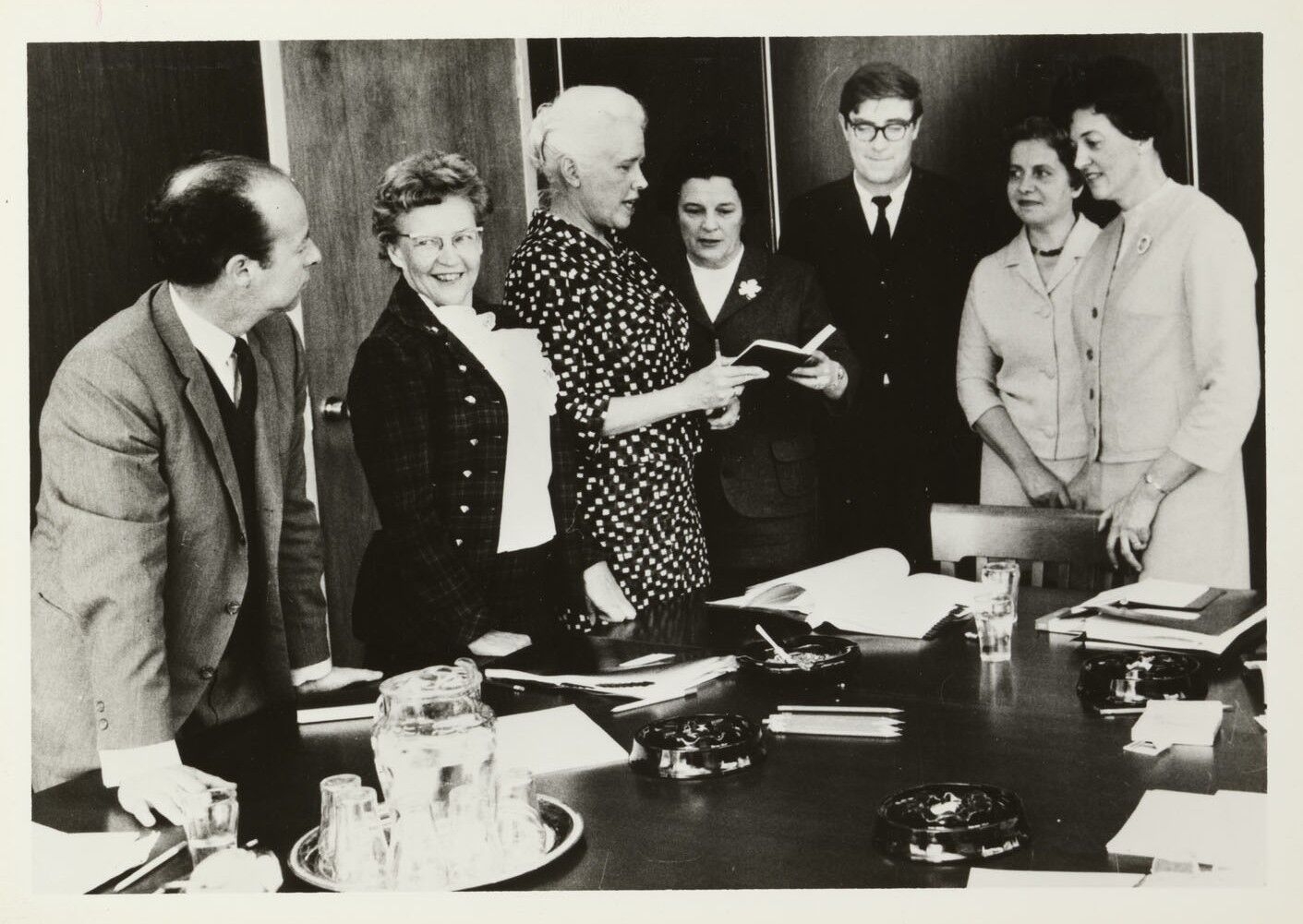 Photograph of Florence Bird and the other members of the Royal Commission on the Status of Women.
