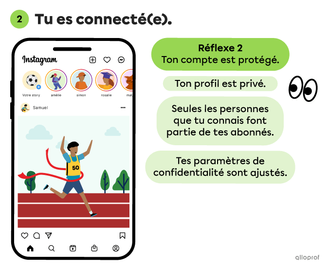 Tu souhaites partager une bonne nouvelle avec tes amis sur Instagram? Utilise un mot de passe fort, protège ton compte et partage l’essentiel.
