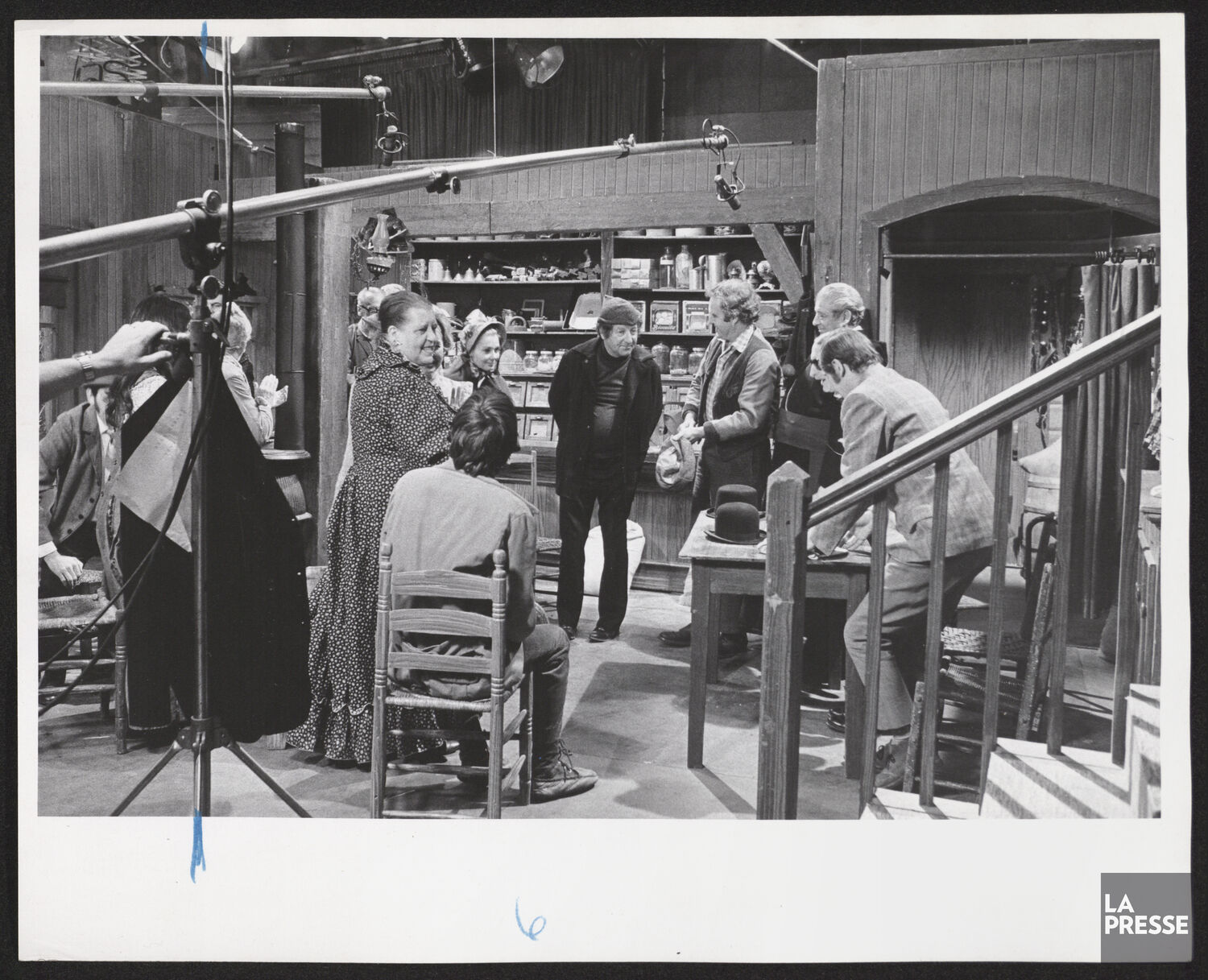 Photographie lors du tournage de l’émission Les Belles Histoires des pays d’en haut.