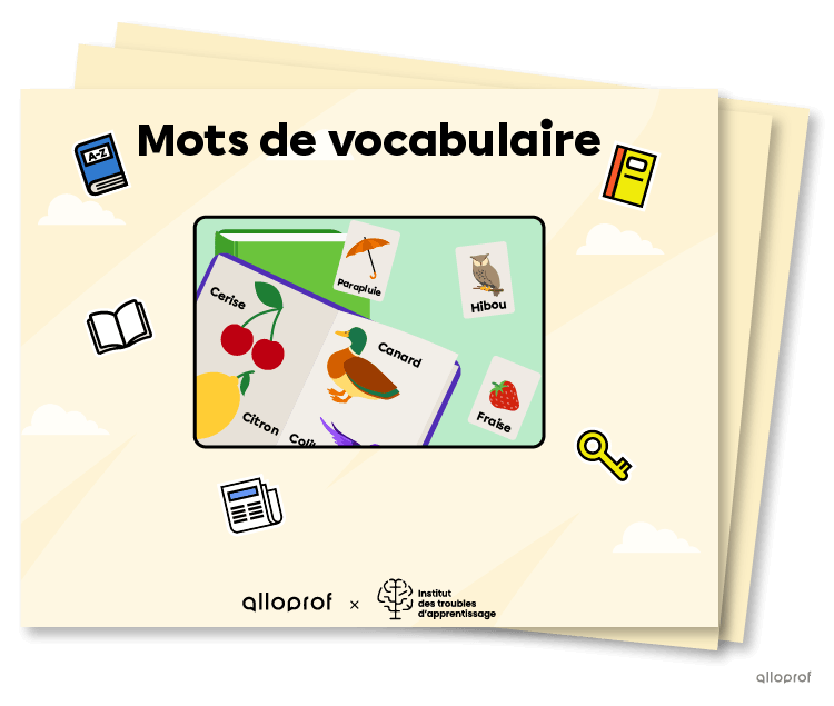 Mots de vocabulaire.