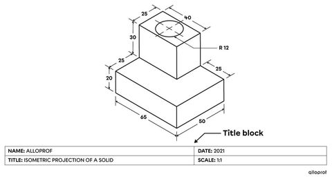 Rectangular Block Technical Drawing Technical Drawings | Secondaire | Alloprof