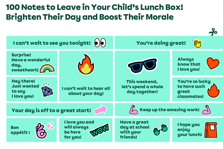 100 Notes to Leave in Your Child’s Lunch Box!
