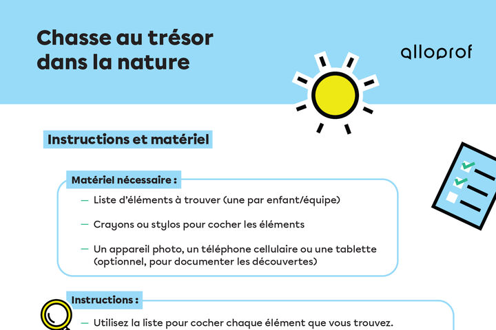 Chasse au trésor dans la nature