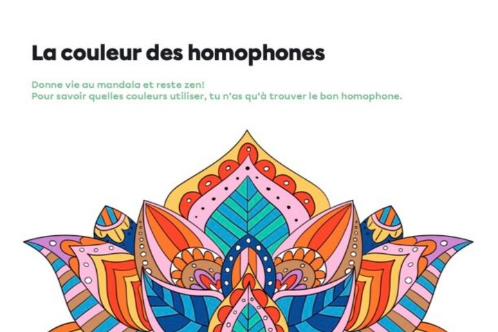 Mandalas des homophones à colorier