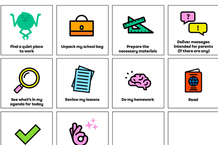 Poster: My Elementary School Homework Routine 