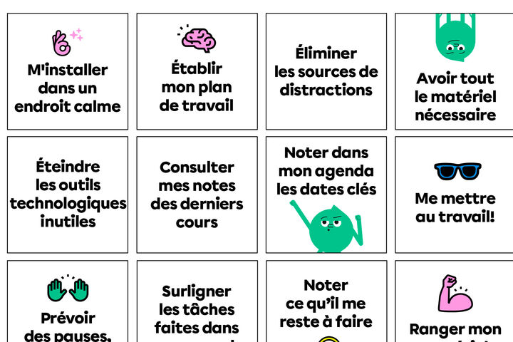 Affiche : Ma routine de devoirs au secondaire
