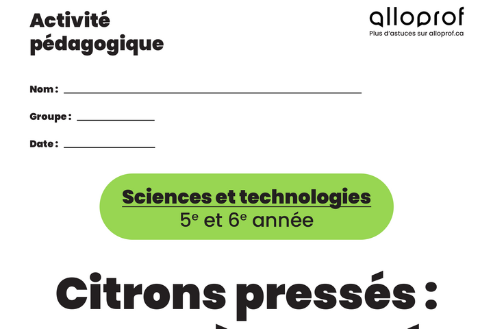 Un aperçu de l’une des pages du cahier de l’élève.