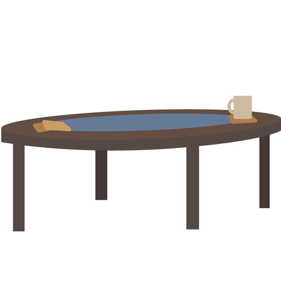 Une table.